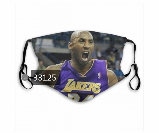 2021 NBA Los Angeles Lakers #24 kobe bryant 33125 Dust mask with filter->nba dust mask->Sports Accessory